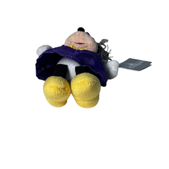 New Hong Kong Disneyland Minnie Mouse Purple Graduation Plush Key Chain- Rare - Picture 5 of 12